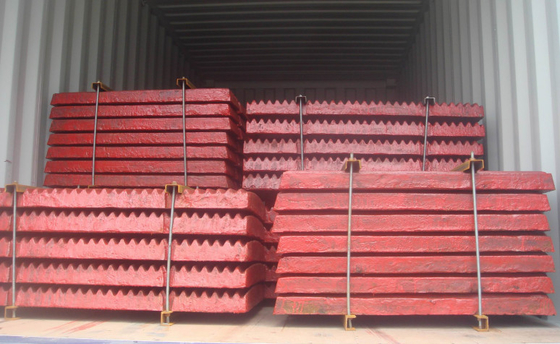 Mn18Cr2 Jaw Stone Crusher Plate Mining Merah Metalurgi