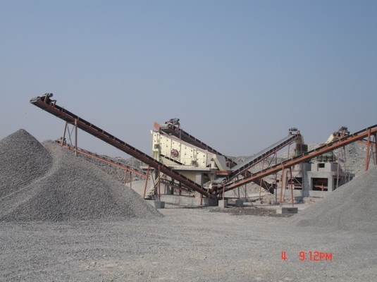 Garnite Limeatone Automatic Stone Crusher Plant Line Kebisingan Rendah ISO9001