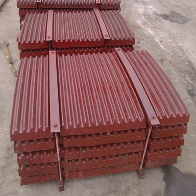 High Manganese Steel Crusher Spare Parts Jaw Plate Untuk Umur yang Lebih Lama